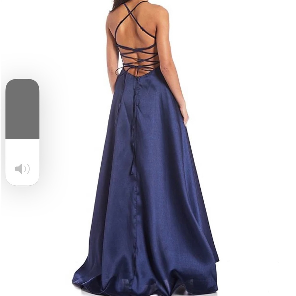 Bee Darlin Black Satin Ball Gown